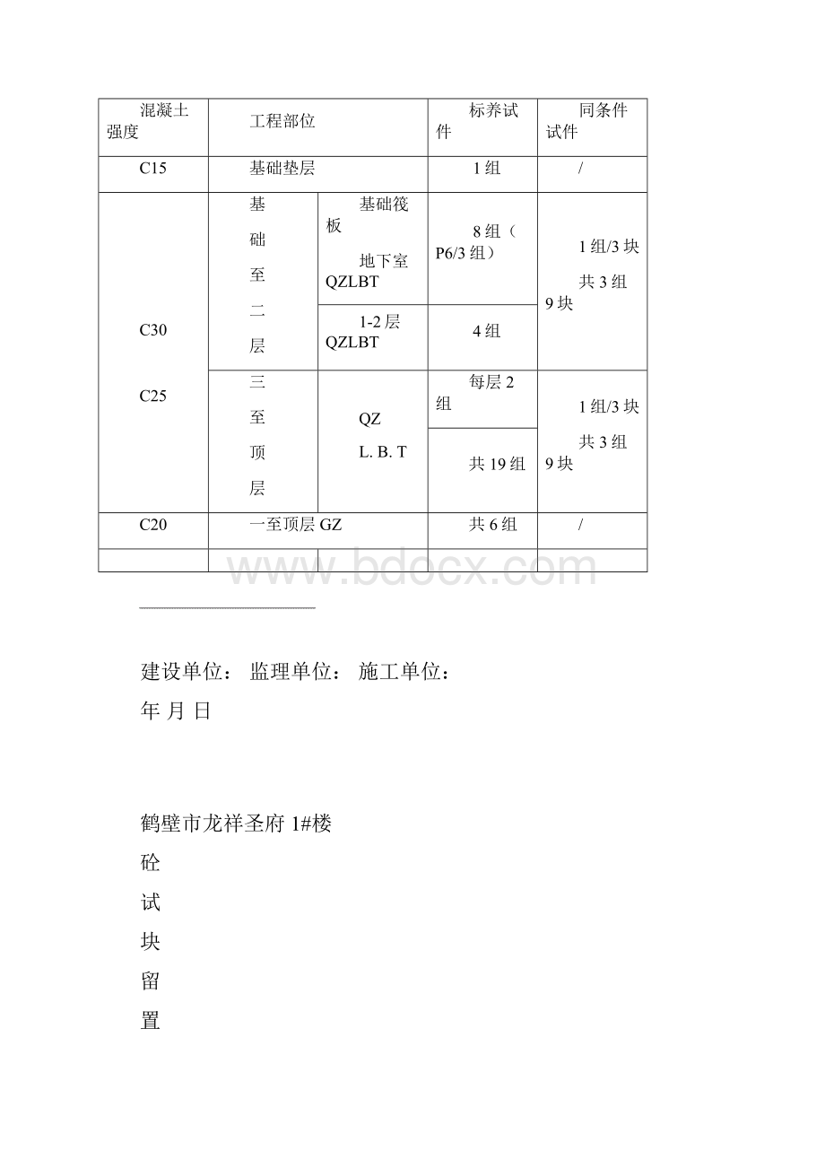 学明混凝土同条件标养试块留置方案.docx_第2页