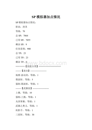 SP模拟器加点情况.docx