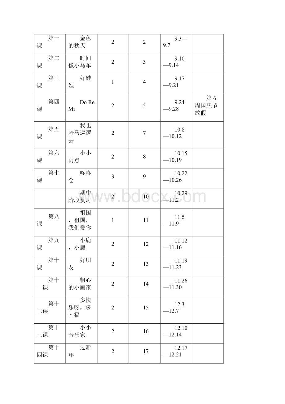 小学二年级上册音乐教学计划及教案.docx_第3页