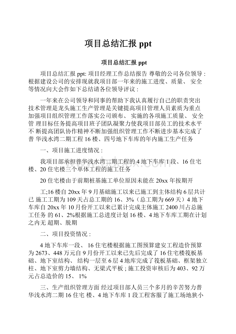 项目总结汇报ppt.docx_第1页