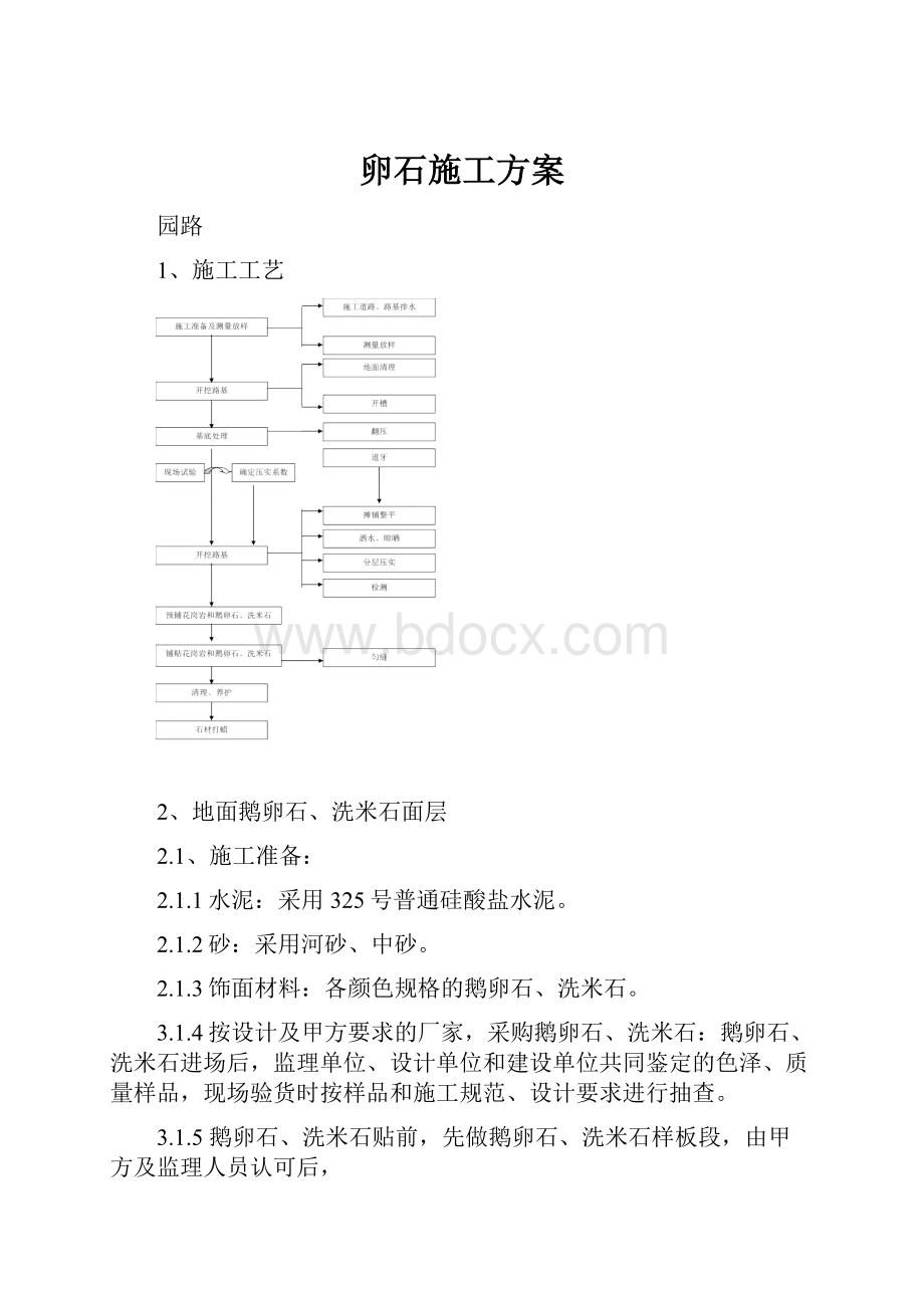 卵石施工方案.docx