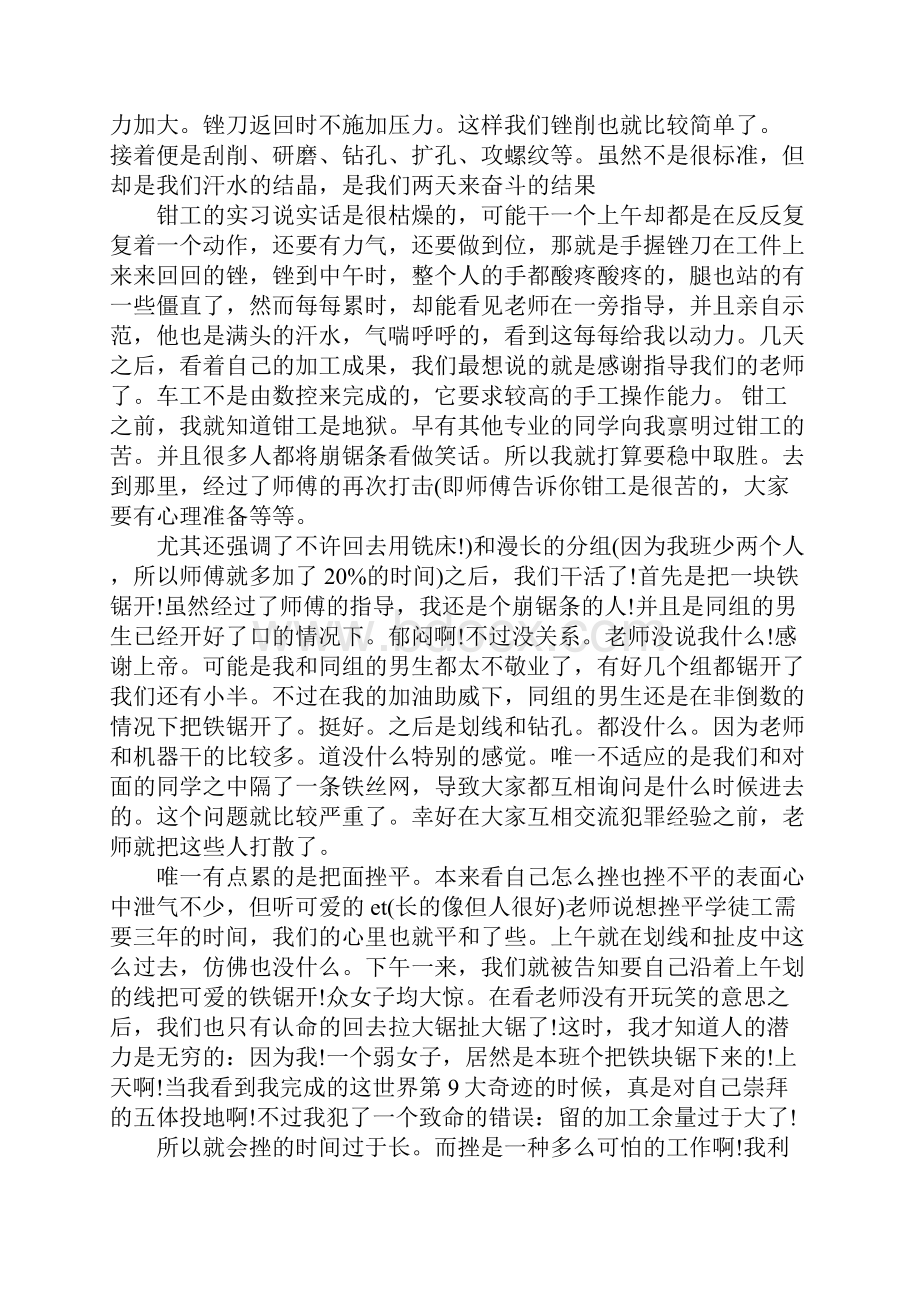 钳工实训总结报告三篇.docx_第3页