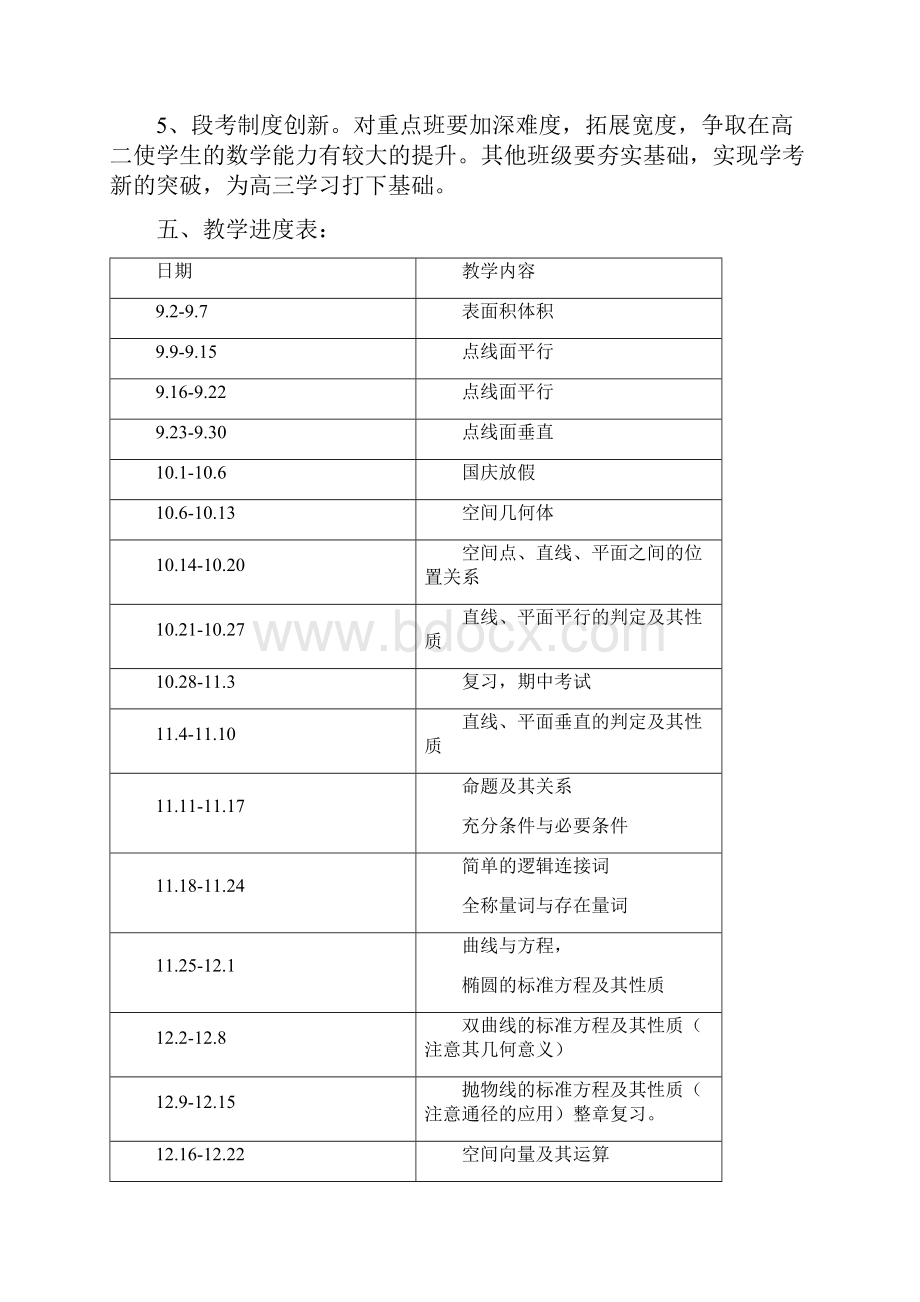 度第一学期高二数学备课组计划.docx_第3页