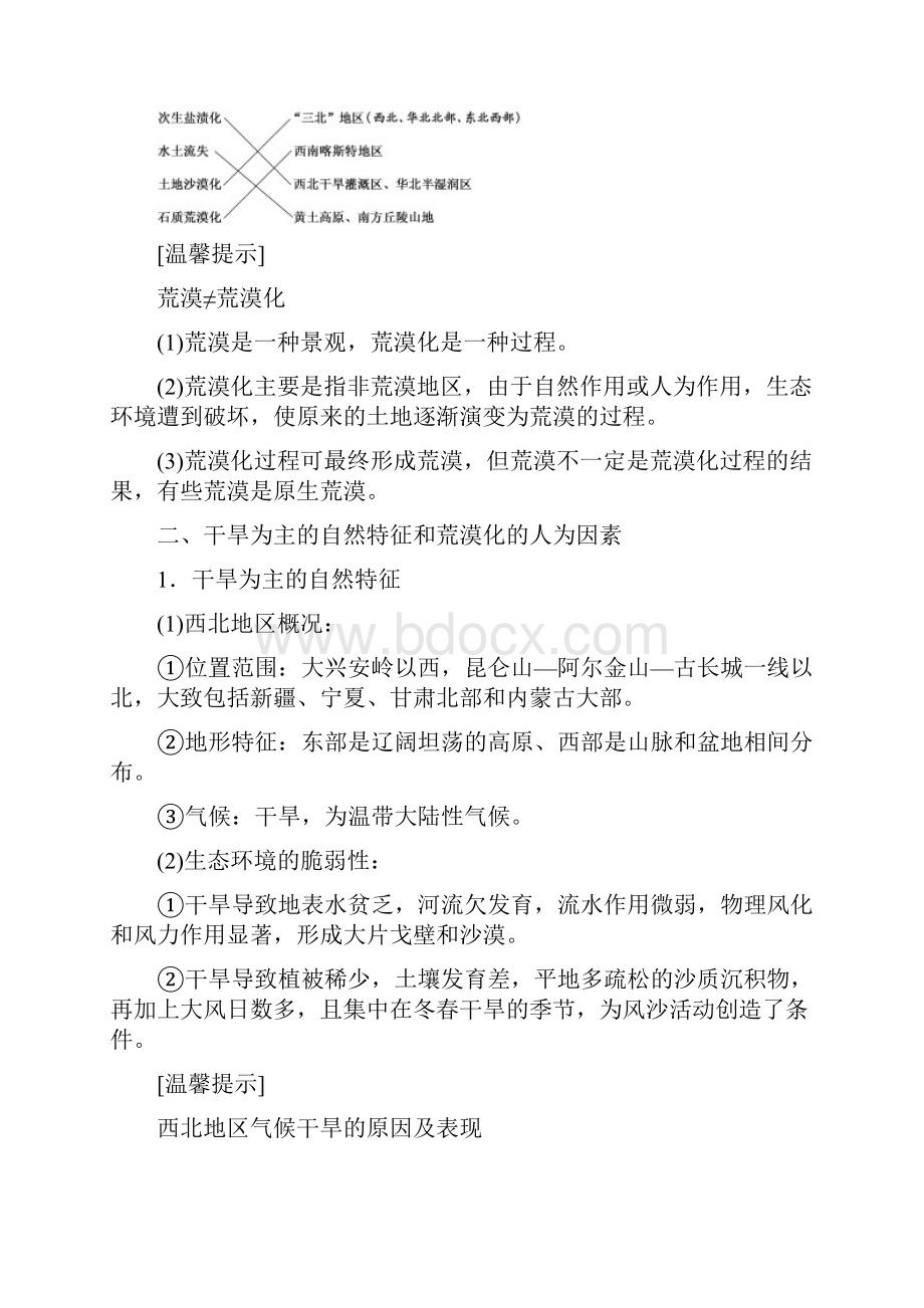 人教版高中地理必修3第二章 区域生态环境建设第一节 荒漠化的防治以我国西北地区为例教案1.docx_第2页