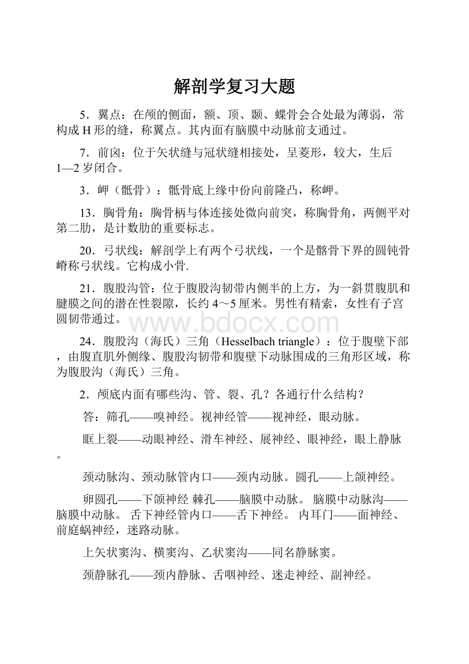 解剖学复习大题.docx_第1页