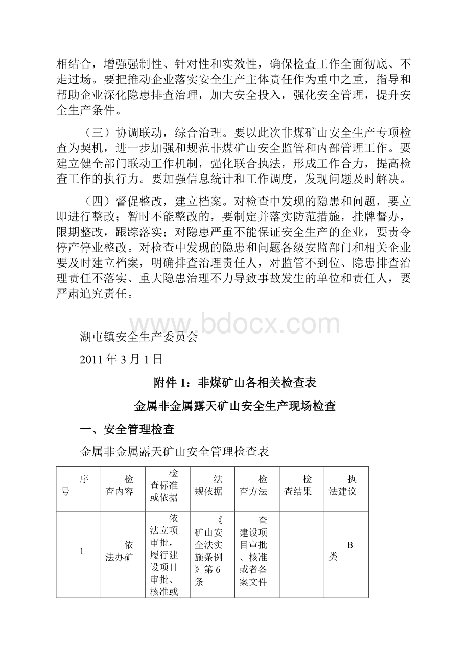 非煤矿山专项检查实施方案.docx_第3页