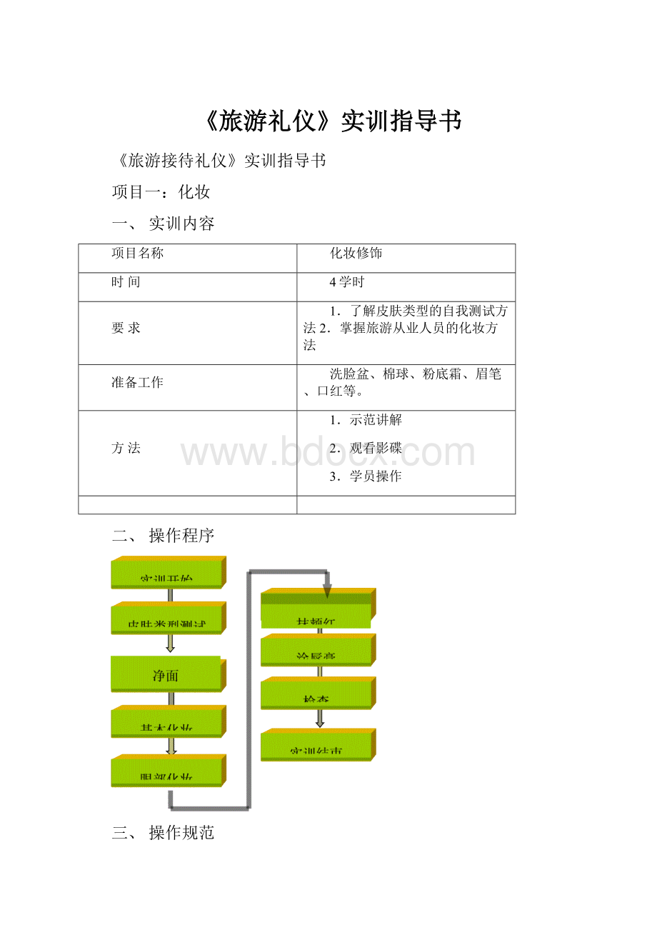 《旅游礼仪》实训指导书.docx