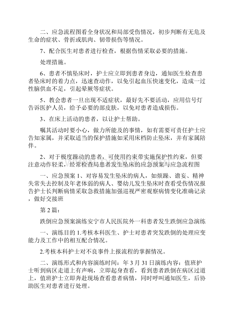 患者跌倒坠床应急预案共5篇.docx_第2页