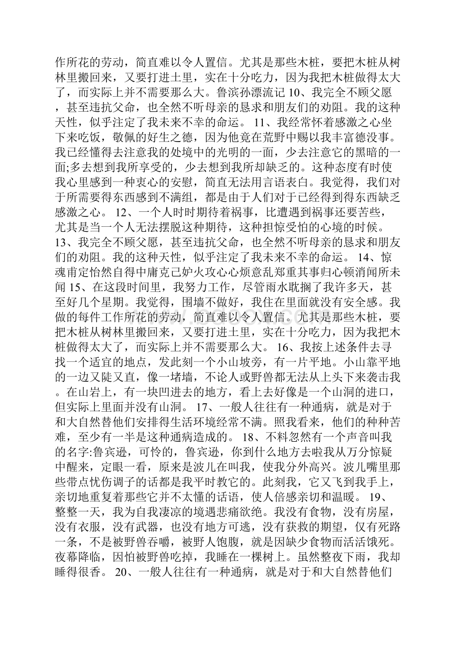 鲁滨逊漂流记好句80句.docx_第2页