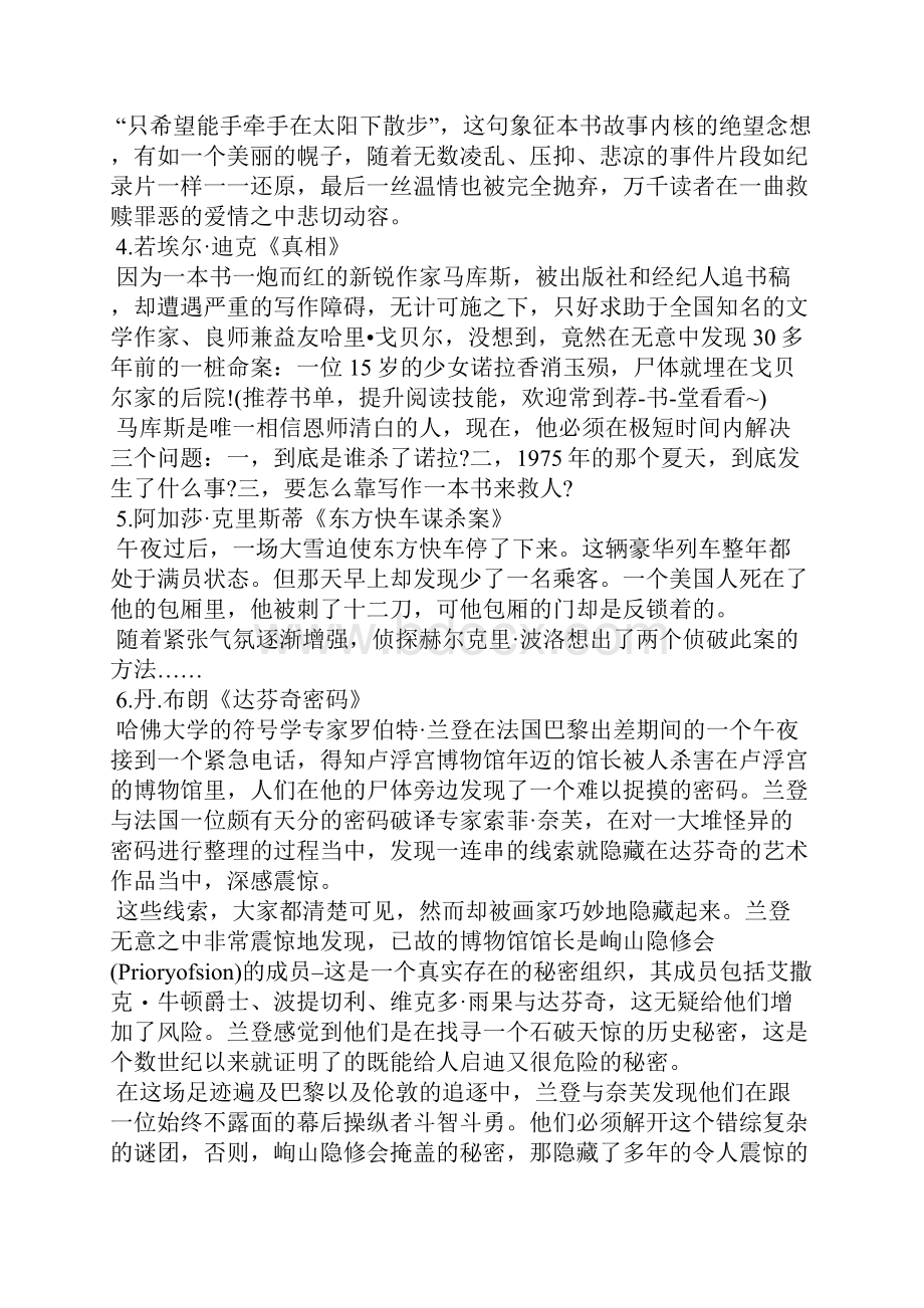 豆瓣评价最高的侦探推理小说推荐.docx_第2页