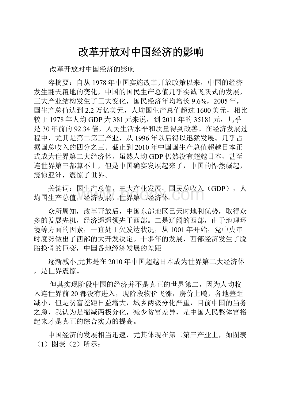 改革开放对中国经济的影响.docx