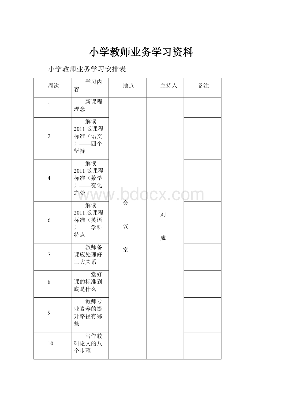 小学教师业务学习资料.docx