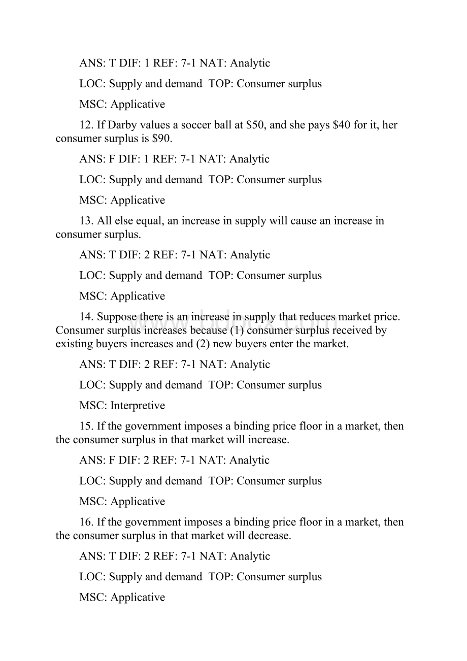 经济学原理 微观 第五版测试题库 07.docx_第3页