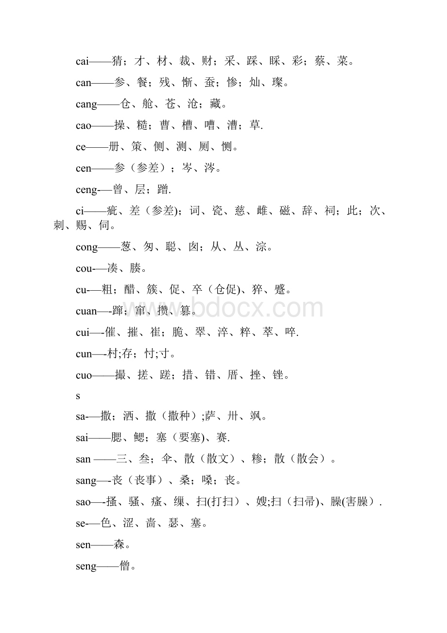 普通话平舌音与翘舌音边音与鼻音前鼻韵与后鼻韵的辨析免财富下载范本模板.docx_第3页