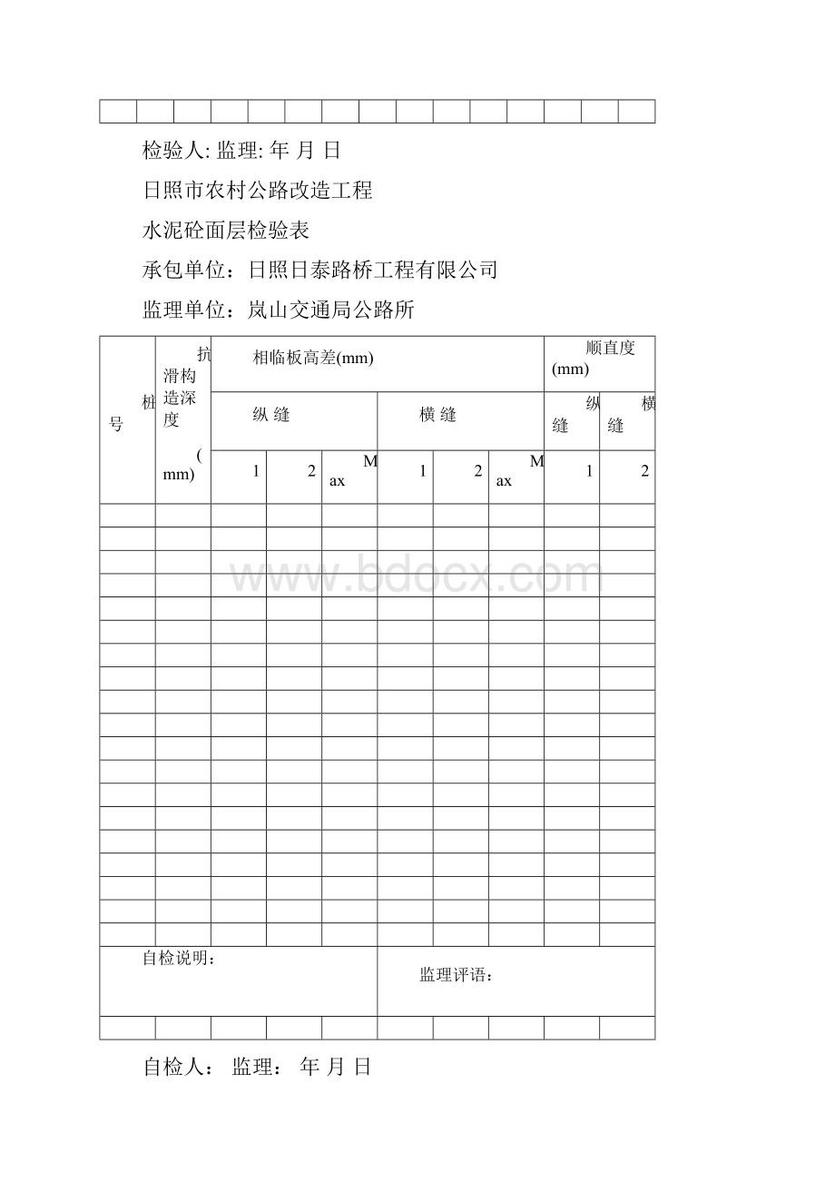 水泥路面施工检测用表.docx_第3页