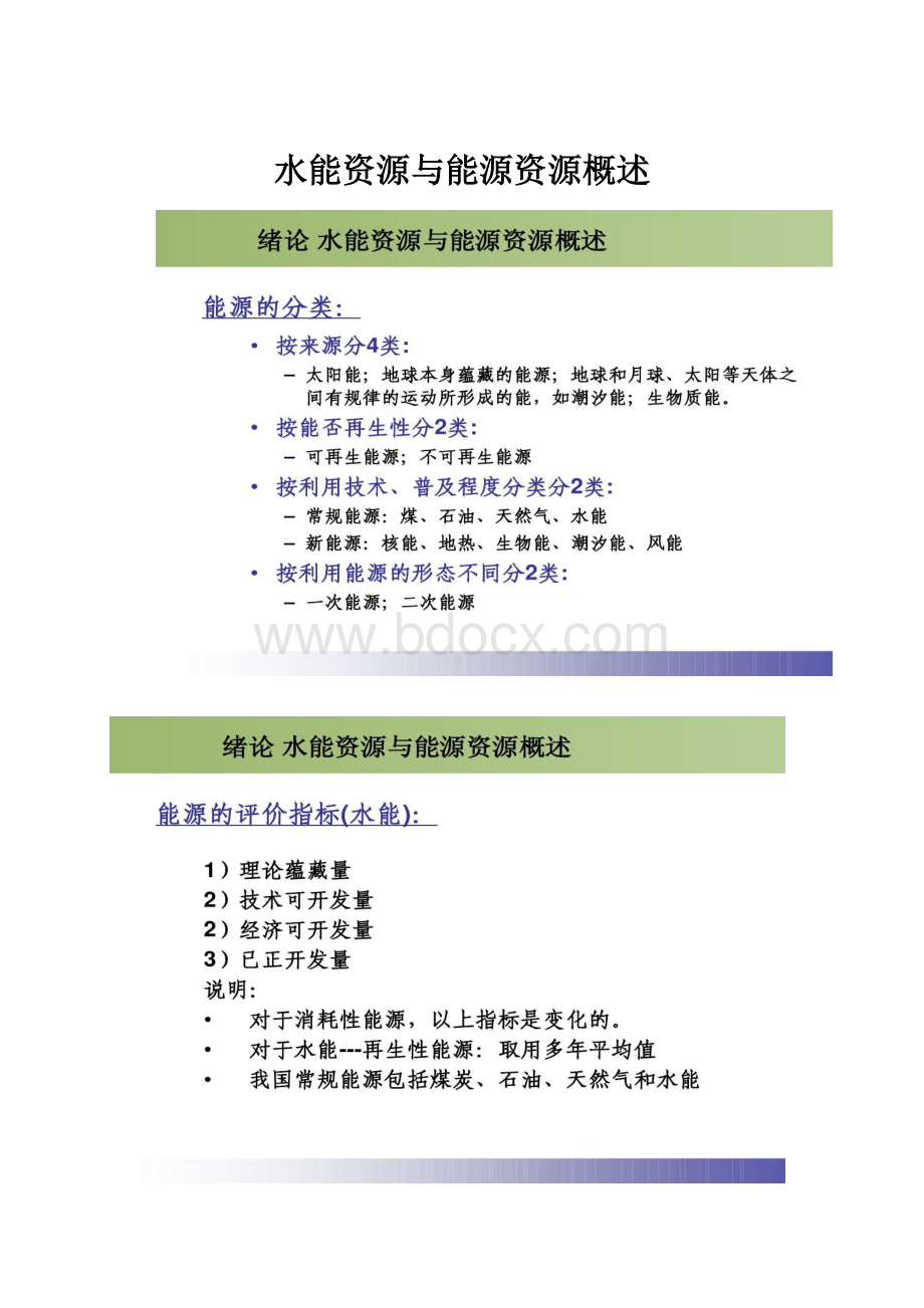 水能资源与能源资源概述.docx_第1页