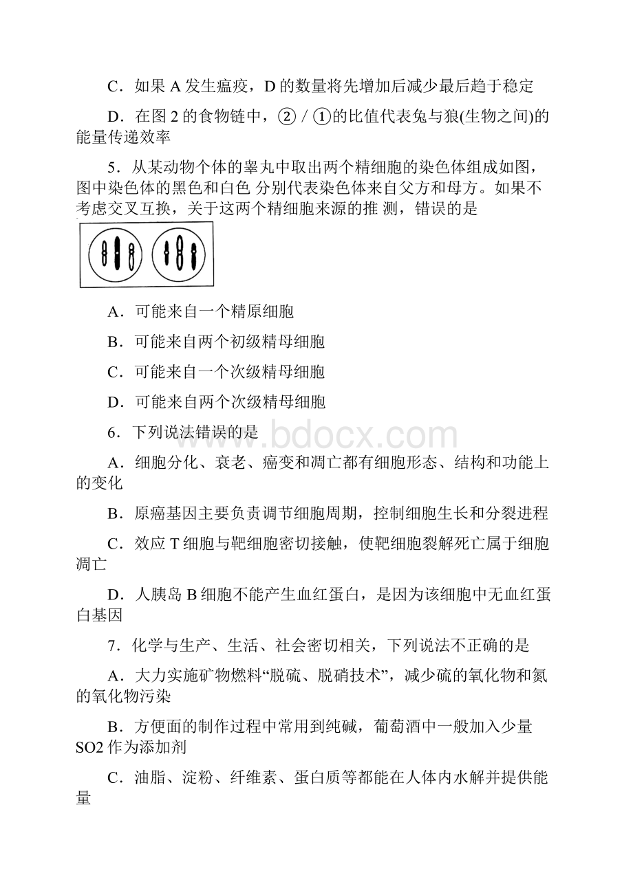 山东省烟台适应性练习理综试题五.docx_第3页