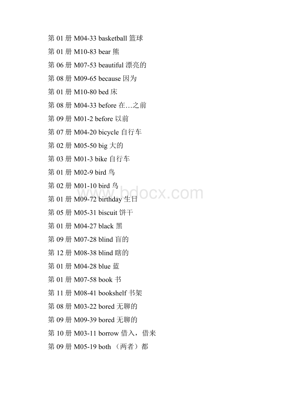 小学新标准英语第112册单词表一年级起点字母顺序.docx_第3页