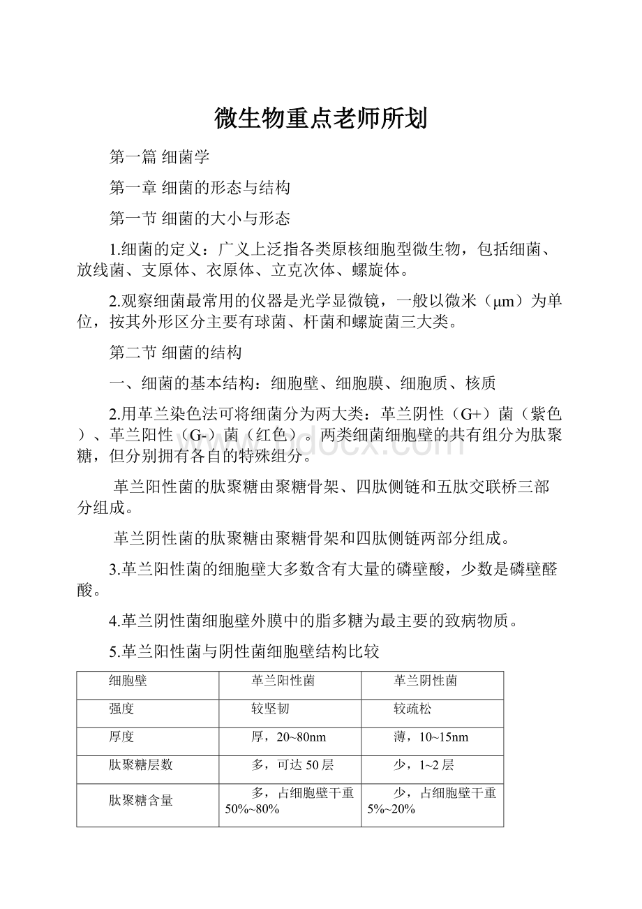 微生物重点老师所划.docx_第1页