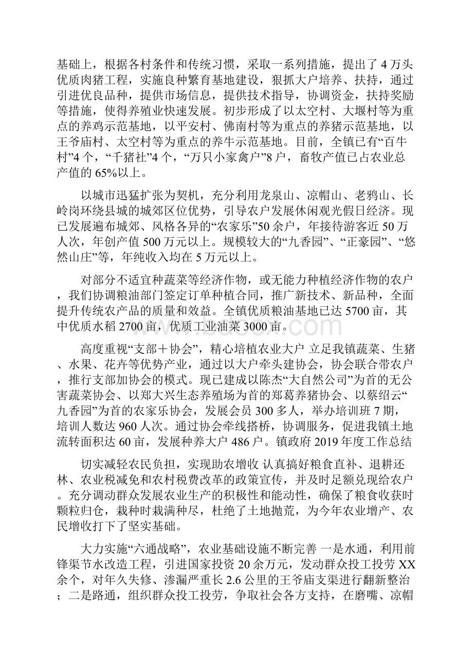 最新镇政府度工作总结 精品.docx_第2页