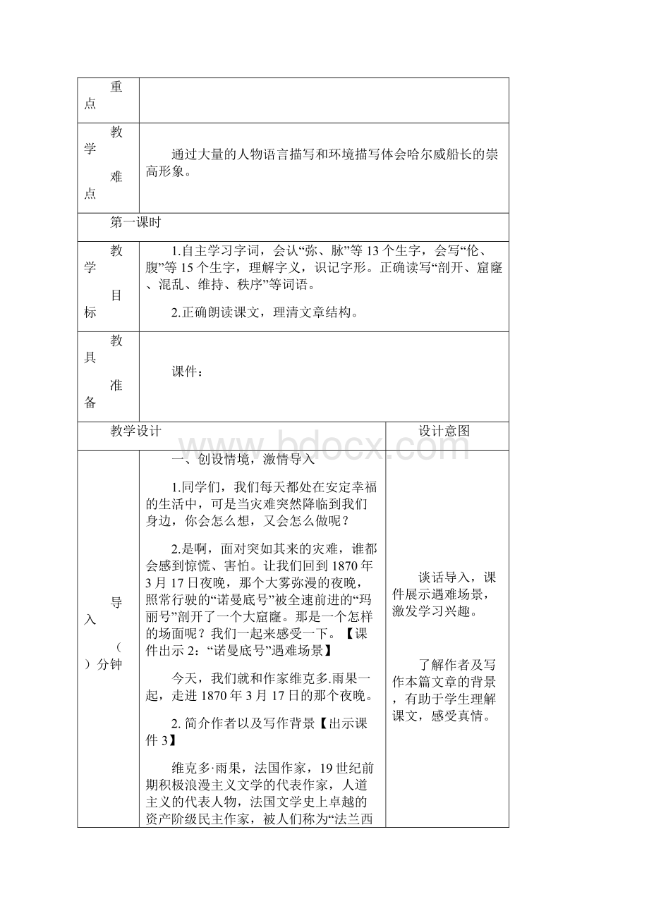 统编版小学语文四年级下册23诺曼底号遇难记公开课精品教学设计附习题反思素材.docx_第2页