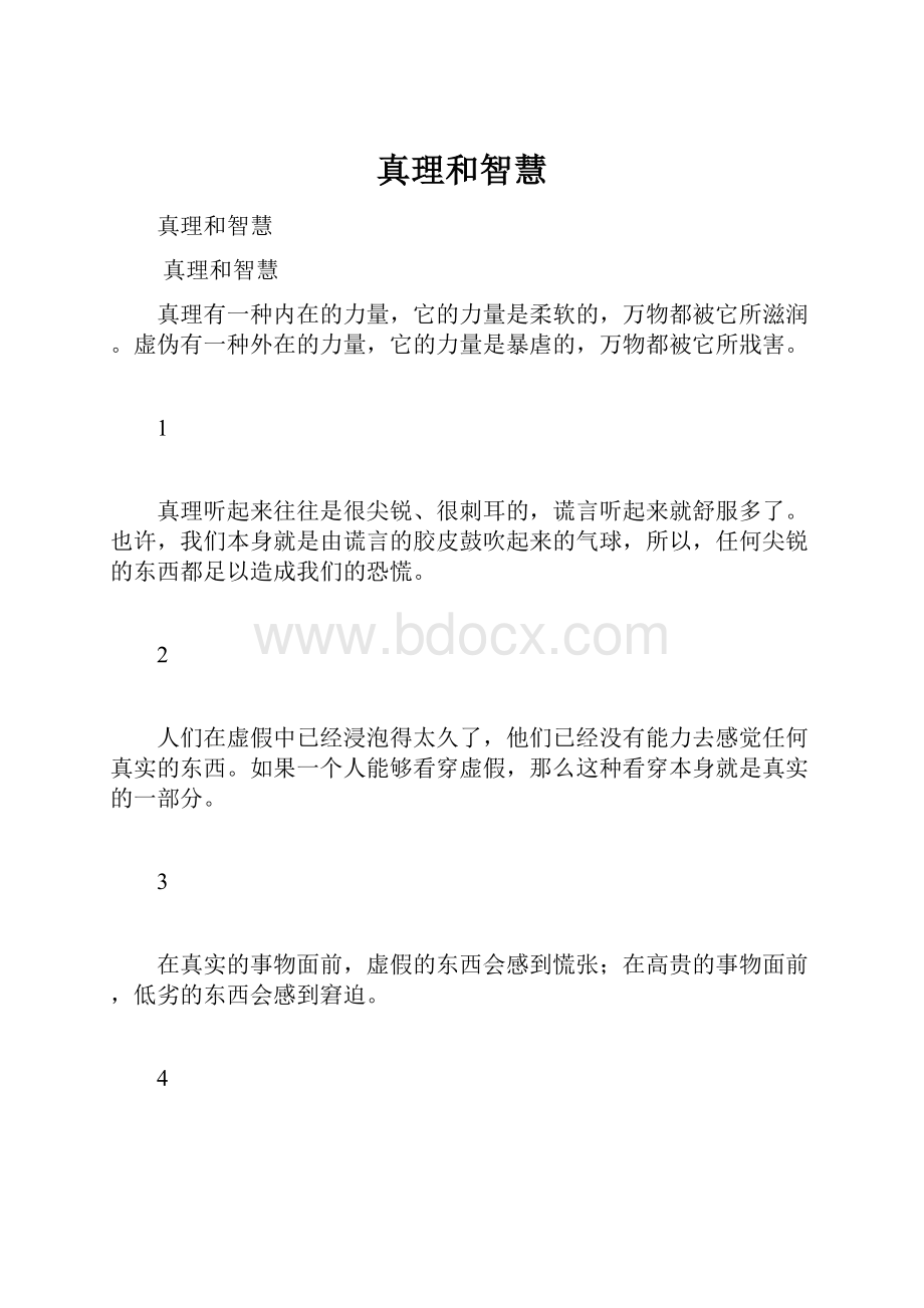 真理和智慧.docx_第1页