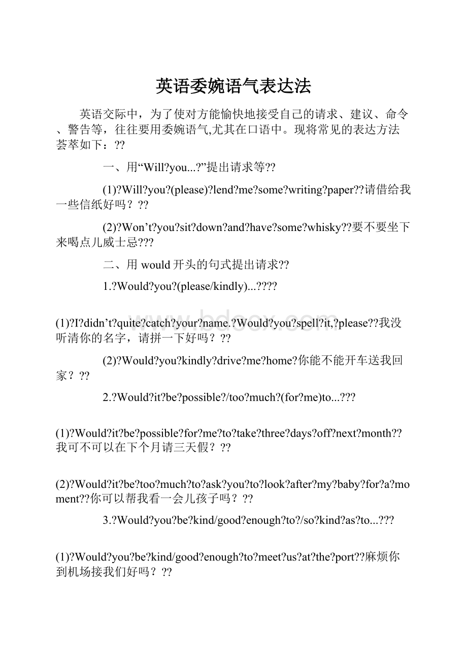 英语委婉语气表达法.docx_第1页