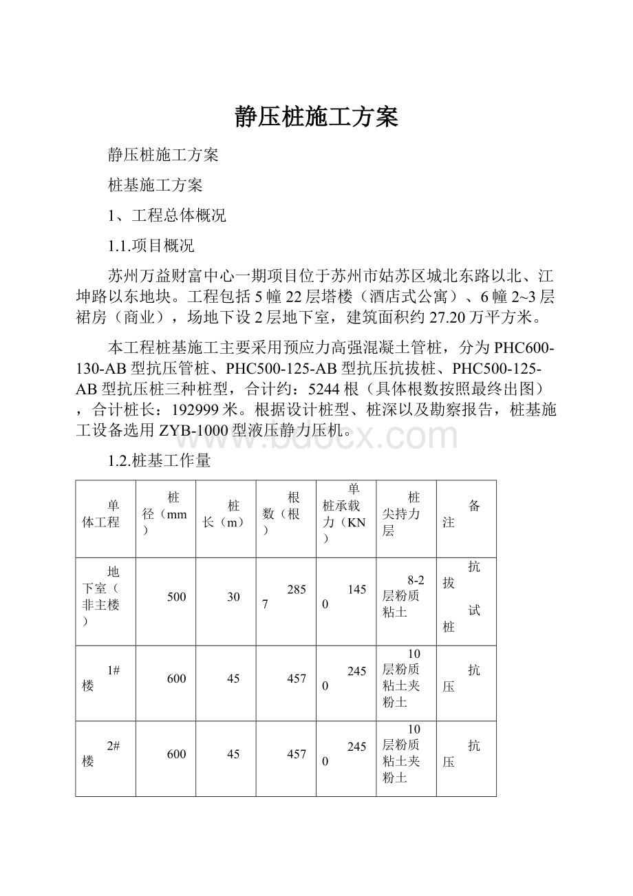 静压桩施工方案.docx_第1页