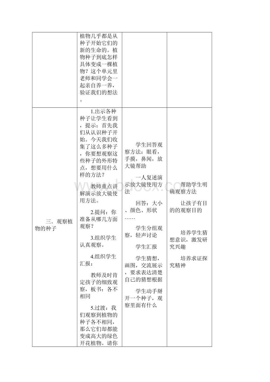 教科版小学科学三年级下册教案集带反思版.docx_第3页