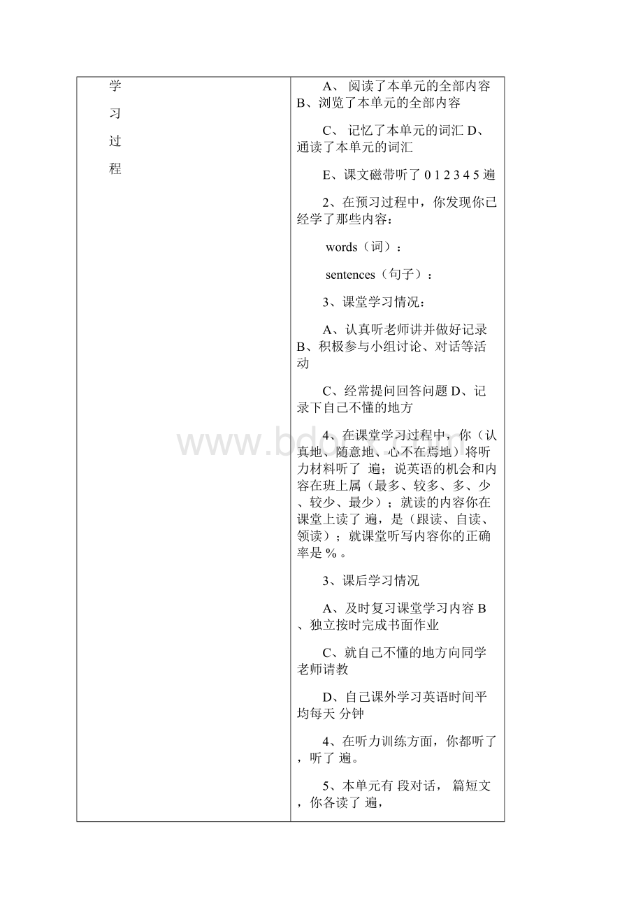 it七年级上册英语学习记录卡.docx_第2页