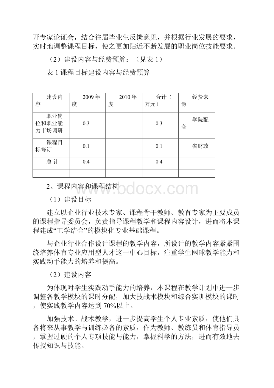 省级精品课程网球项目建设规划书.docx_第2页