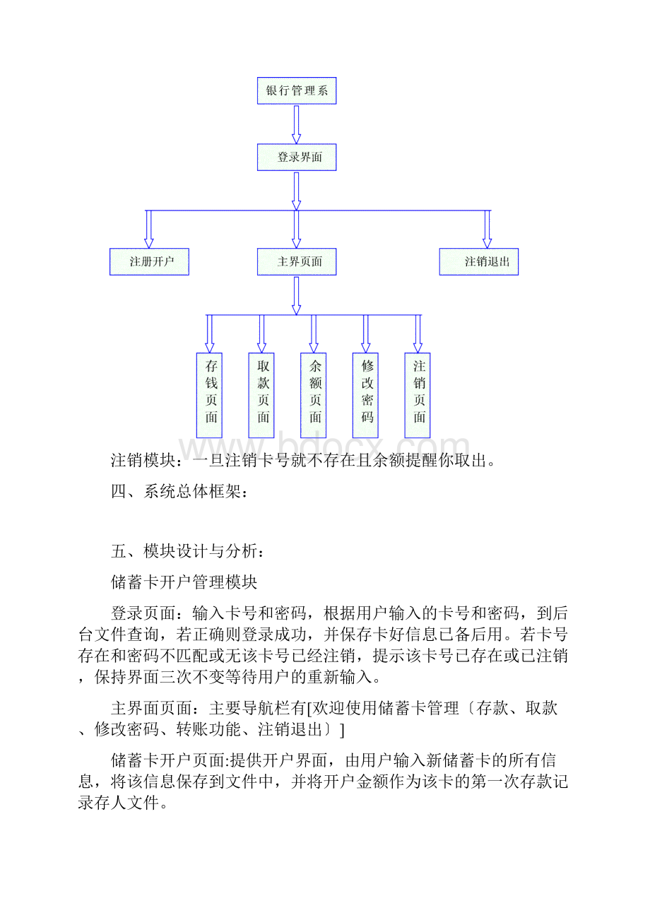 银行储蓄管理系统实验报告.docx_第3页