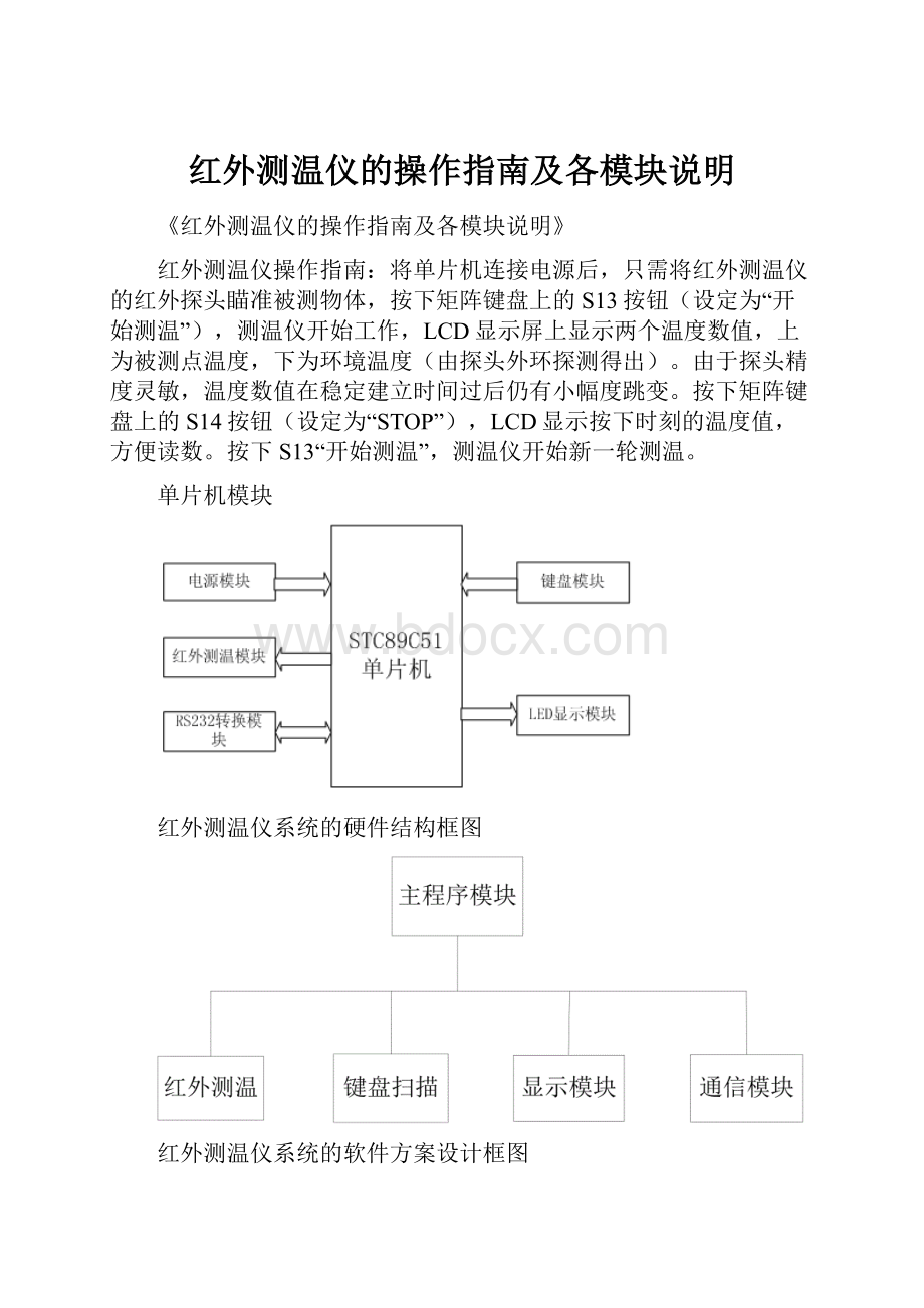 红外测温仪的操作指南及各模块说明.docx_第1页