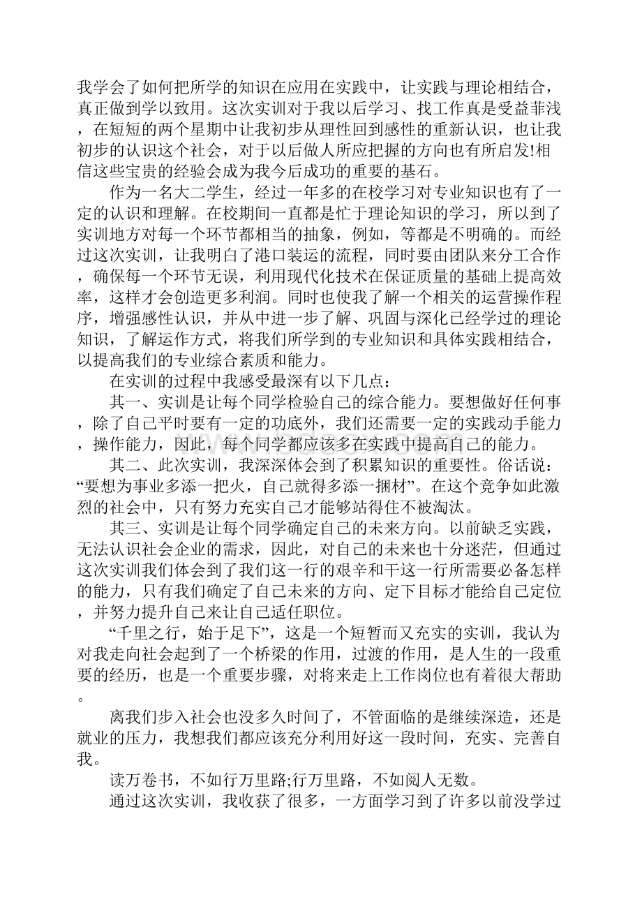 大学生实训课总结报告精选21篇.docx_第3页