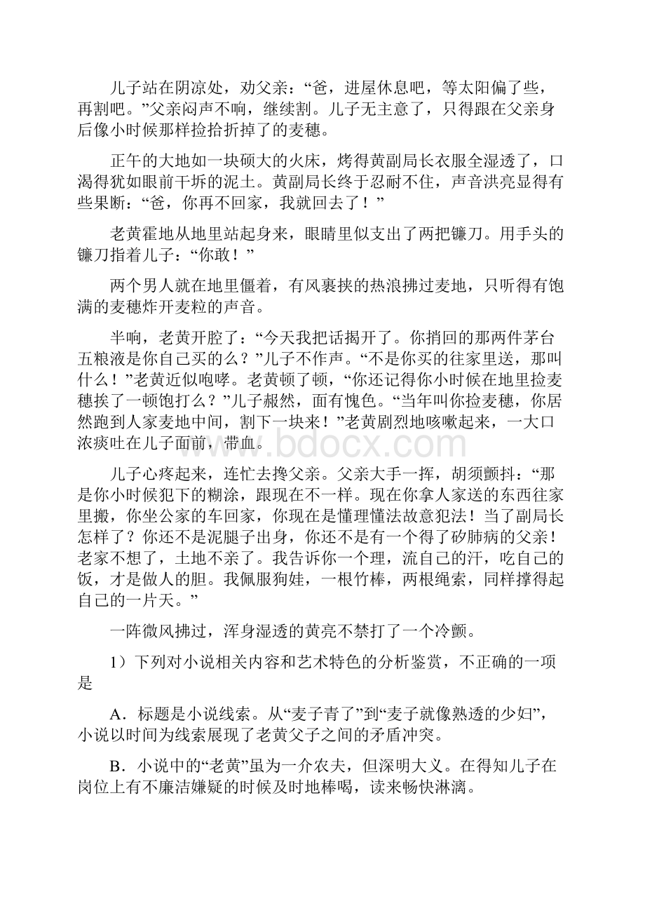 学年安徽省亳州市语文高一上5份合集期末达标测试模拟试题.docx_第3页