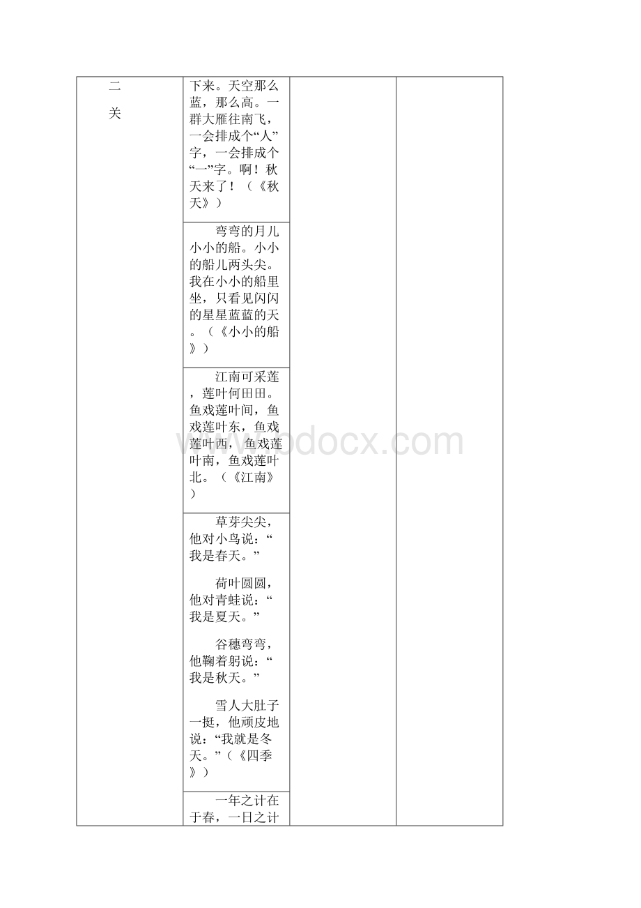 秋部编版语文小学16年级上册课文背诵闯关表合集.docx_第2页