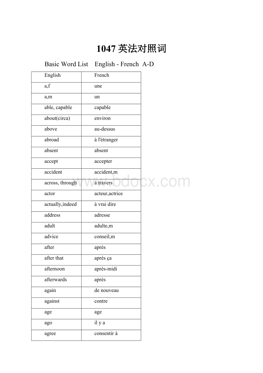 1047英法对照词.docx_第1页