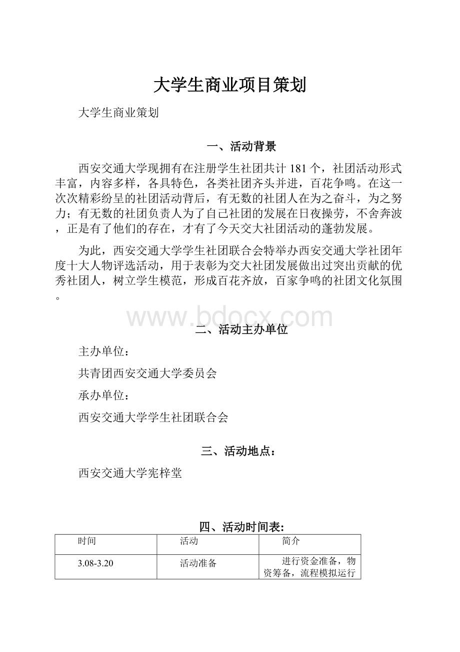 大学生商业项目策划.docx