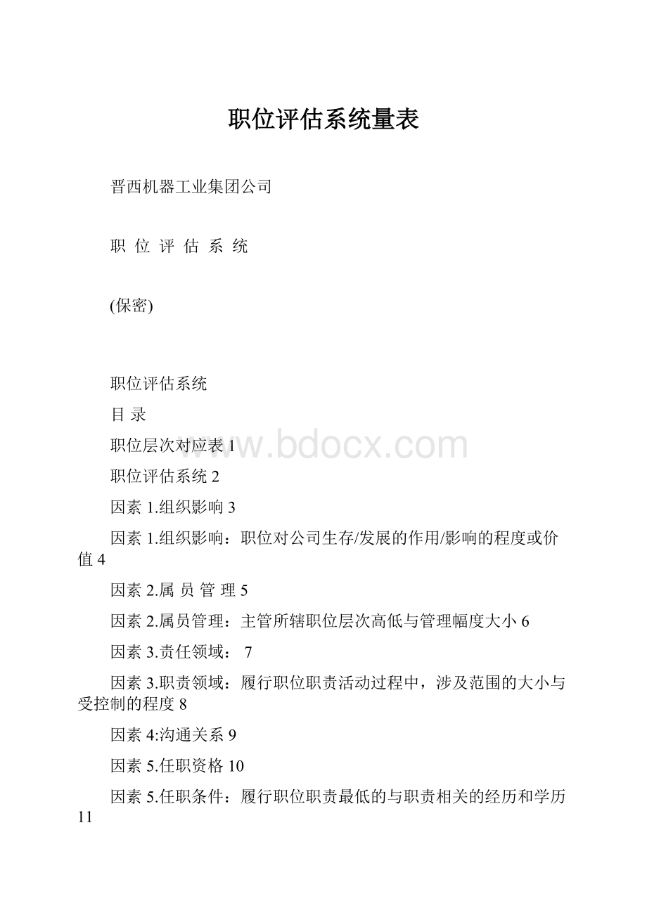 职位评估系统量表.docx