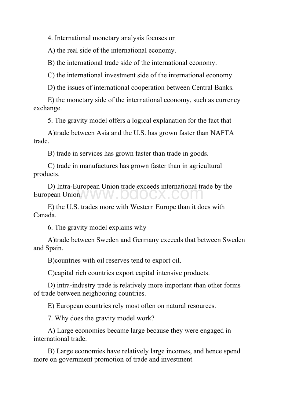 《国际经济学英文版》选择题汇总版附答案.docx_第2页