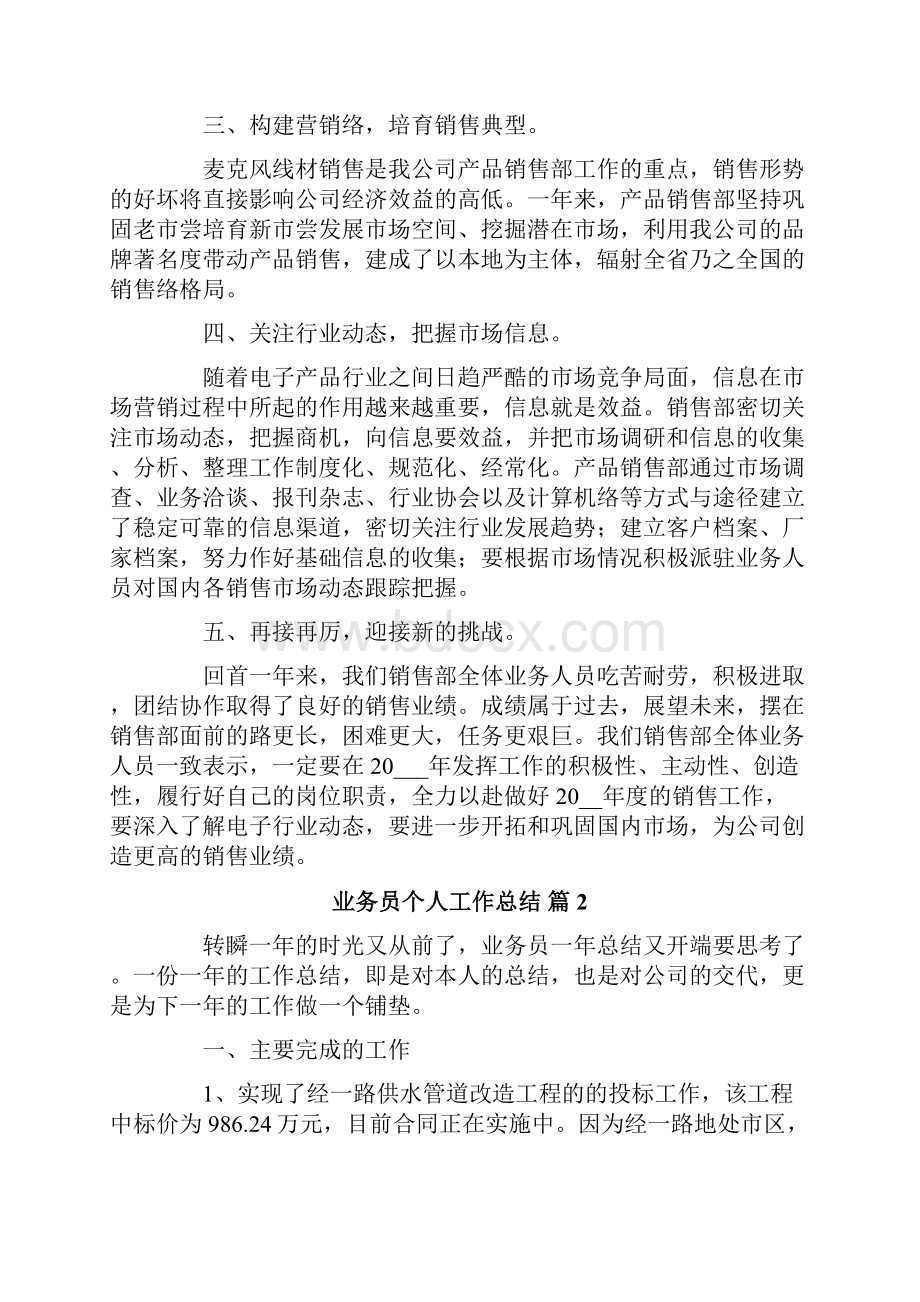 业务员个人工作总结4篇.docx_第2页