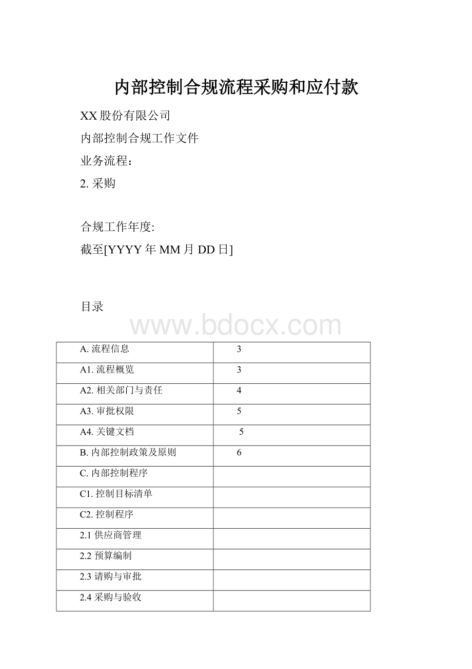 内部控制合规流程采购和应付款.docx_第1页