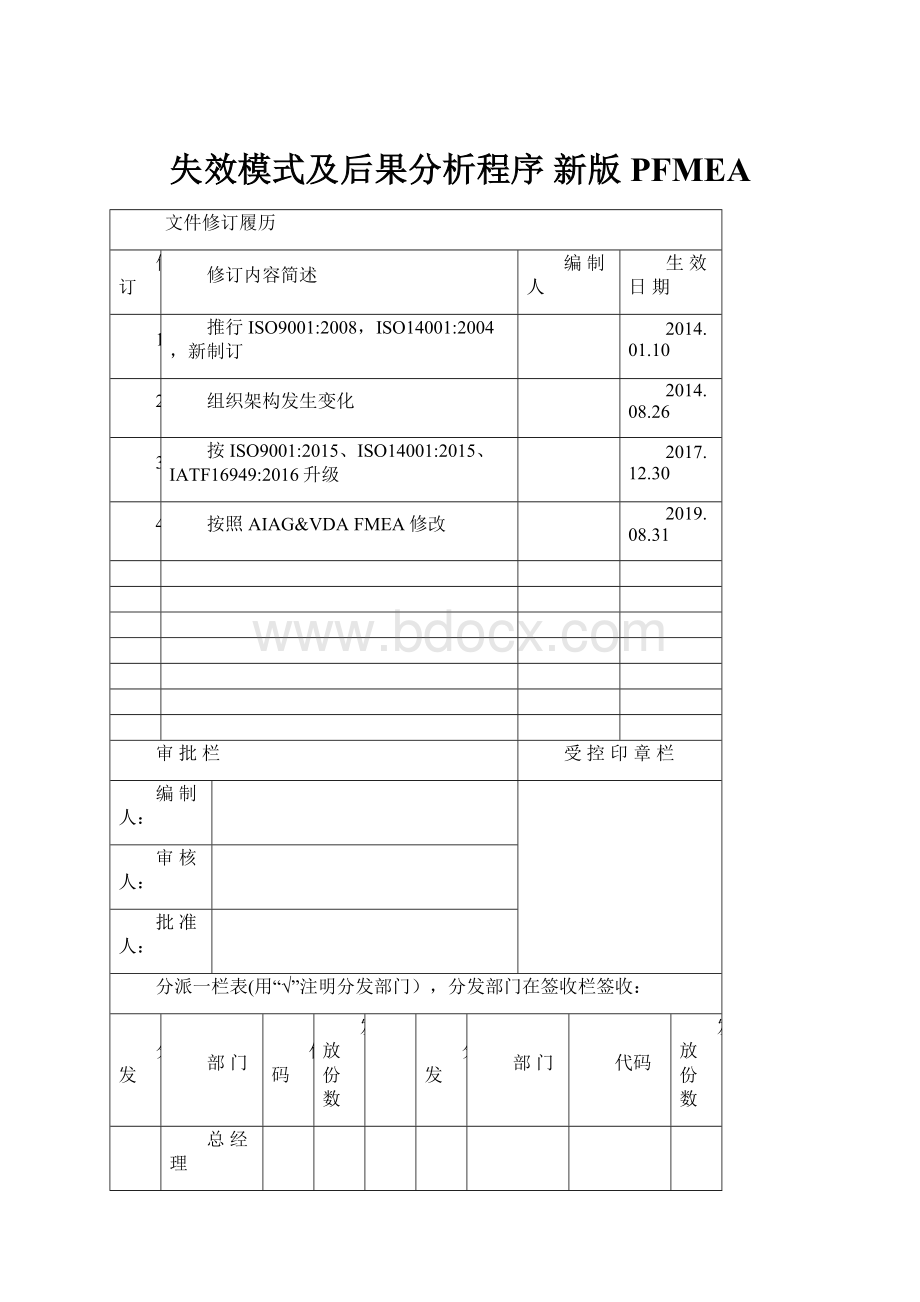 失效模式及后果分析程序新版PFMEA.docx