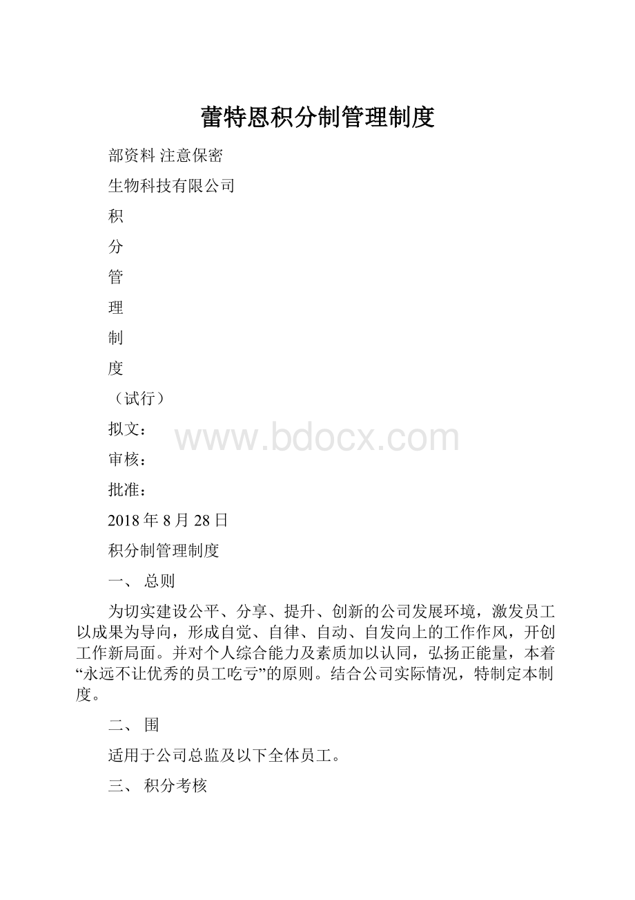 蕾特恩积分制管理制度.docx