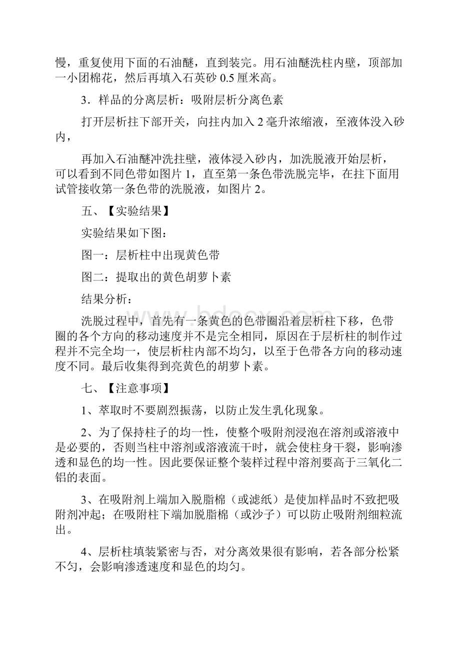 柱层析实验报告材料.docx_第3页