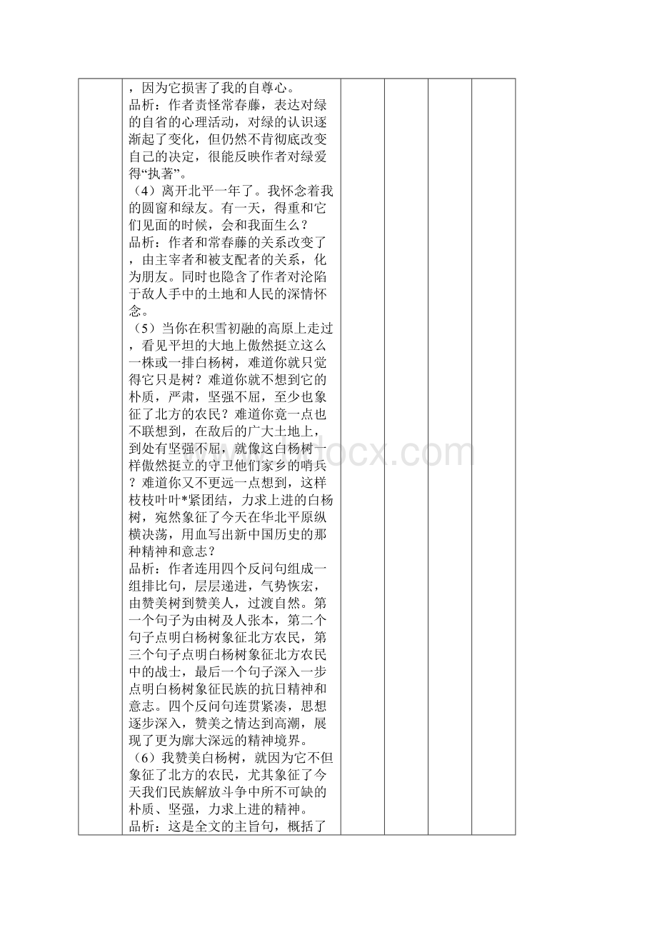 语文九上第一单元复习案教学设计案啊好.docx_第3页