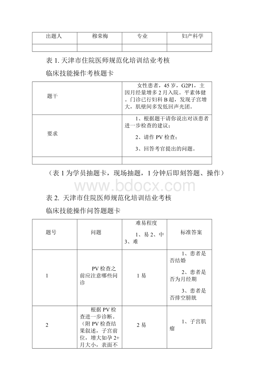 妇科规培临床技能考试.docx_第2页