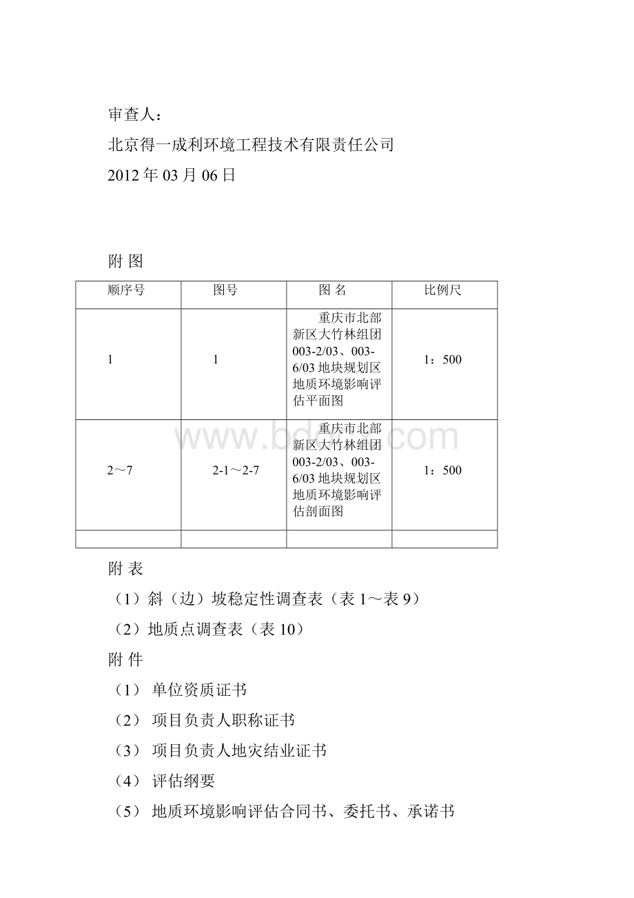 重庆市北部新区大竹林组团xx规划区地质环境评估评估报告书.docx_第3页