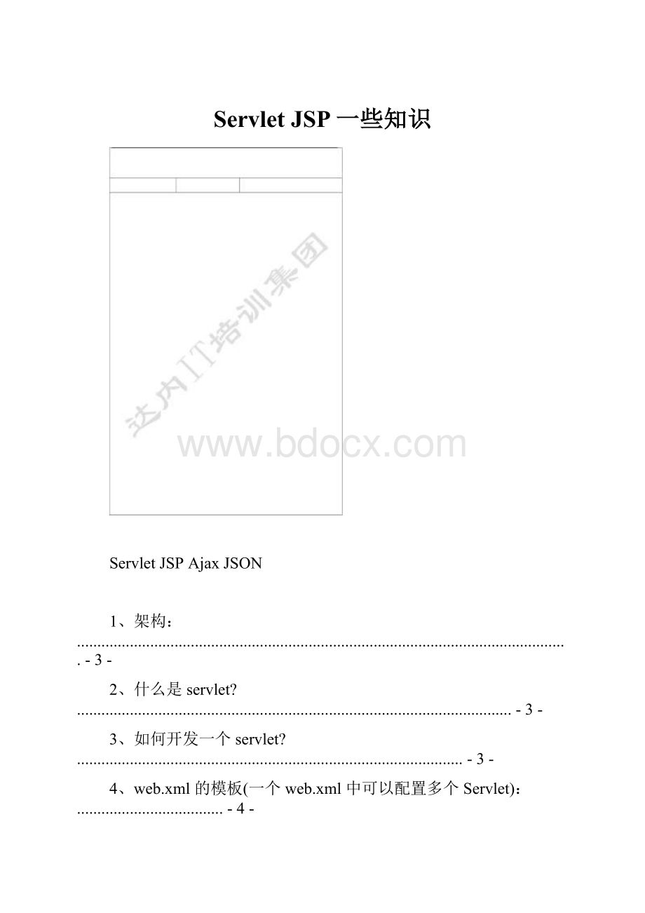 Servlet JSP一些知识.docx_第1页