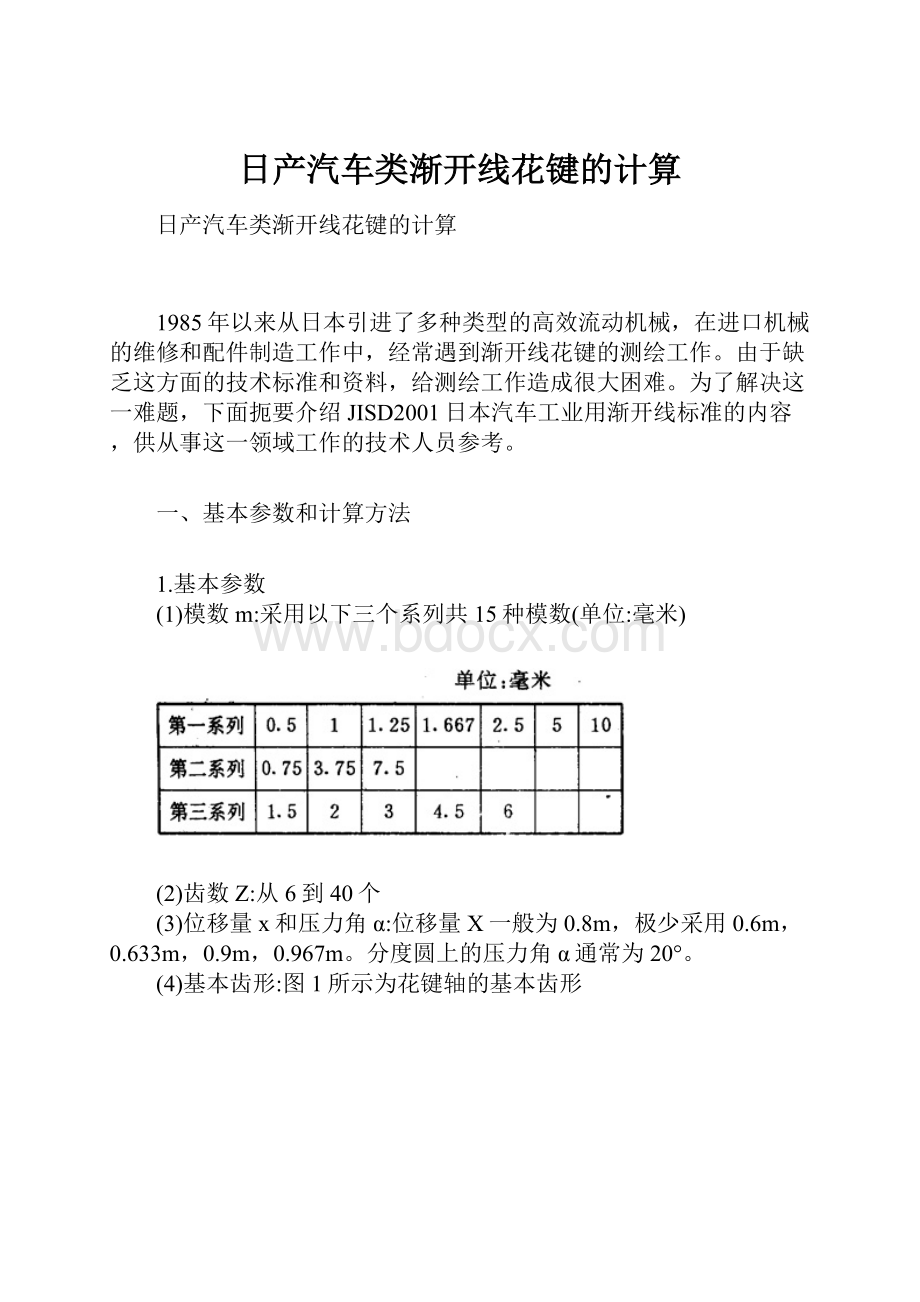 日产汽车类渐开线花键的计算.docx_第1页